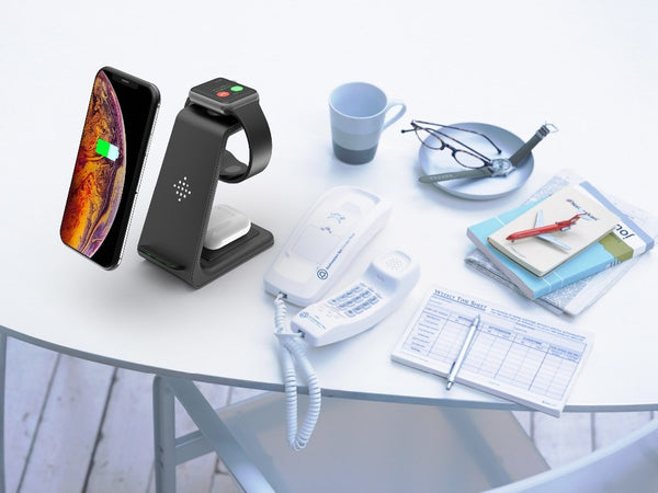 10W Fast Charge 3 in 1 Wireless Charger Station For iPhone 11 for Samsung For Apple Watch 5 4 3 For Airpods Pro Charger Stand