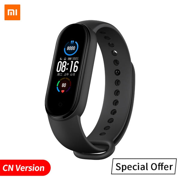 Xiaomi Mi Band 5 Smart Bracelet 1.1" Heart Rate Fitness Tracker Bluetooth 5.0 Waterproof Miband5