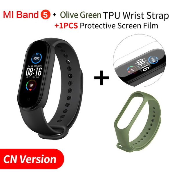 Xiaomi Mi Band 5 Smart Bracelet 1.1" Heart Rate Fitness Tracker Bluetooth 5.0 Waterproof Miband5