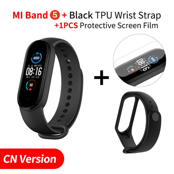 Xiaomi Mi Band 5 Smart Bracelet 1.1" Heart Rate Fitness Tracker Bluetooth 5.0 Waterproof Miband5
