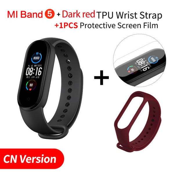 Xiaomi Mi Band 5 Smart Bracelet 1.1" Heart Rate Fitness Tracker Bluetooth 5.0 Waterproof Miband5