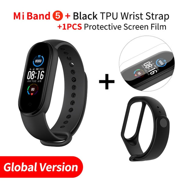 Xiaomi Mi Band 5 Smart Bracelet 1.1" Heart Rate Fitness Tracker Bluetooth 5.0 Waterproof Miband5