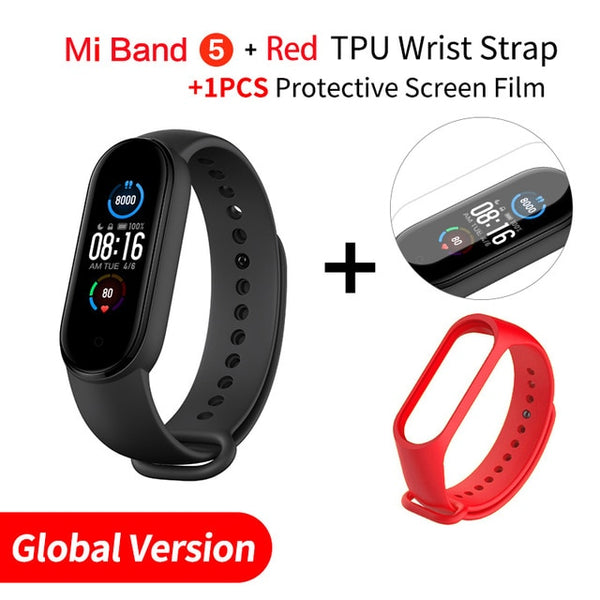 Xiaomi Mi Band 5 Smart Bracelet 1.1" Heart Rate Fitness Tracker Bluetooth 5.0 Waterproof Miband5