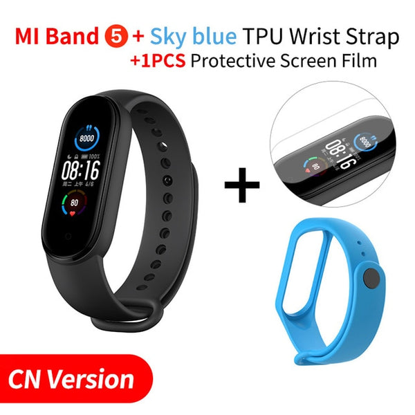 Xiaomi Mi Band 5 Smart Bracelet 1.1" Heart Rate Fitness Tracker Bluetooth 5.0 Waterproof Miband5