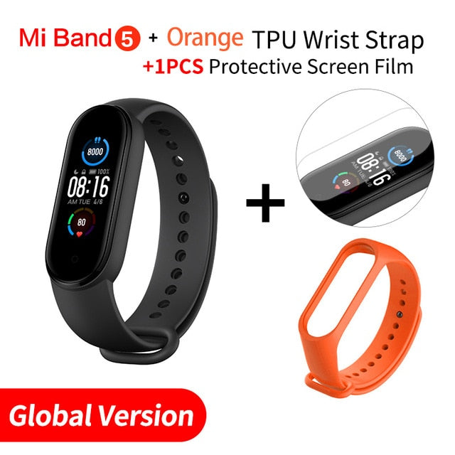 Xiaomi Mi Band 5 Smart Bracelet 1.1" Heart Rate Fitness Tracker Bluetooth 5.0 Waterproof Miband5