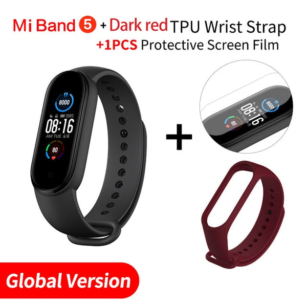 Xiaomi Mi Band 5 Smart Bracelet 1.1" Heart Rate Fitness Tracker Bluetooth 5.0 Waterproof Miband5